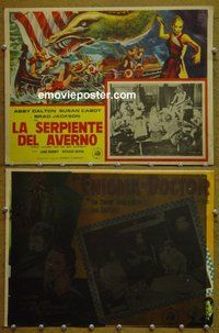 y431 VIKING WOMEN & THE SEA SERPENT Mexican movie lobby card '58