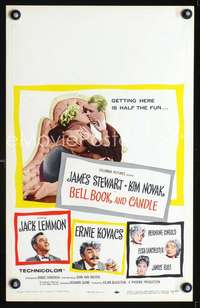 y019 BELL, BOOK & CANDLE movie window card '58 James Stewart,Kim Novak