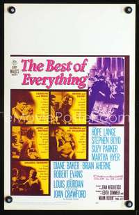 y021 BEST OF EVERYTHING movie window card '59 Hope Lange, Stephen Boyd
