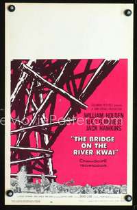 y030 BRIDGE ON THE RIVER KWAI pre-Awards movie window card '58 Lean