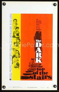 y053 DARK AT THE TOP OF THE STAIRS movie window card '60 Preston