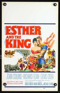 y066 ESTHER & THE KING movie window card '60 Joan Collins, Mario Bava