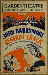 y084 GENERAL CRACK movie window card '29 John Barrymore, Armida