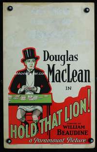 y100 HOLD THAT LION movie window card '26 Douglas MacLean plays cards!