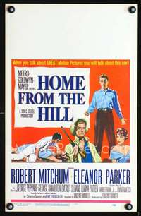 y103 HOME FROM THE HILL movie window card '60 Robert Mitchum, Parker