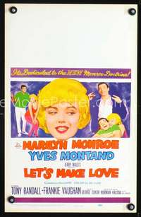 y134 LET'S MAKE LOVE movie window card '60 sexy Marilyn Monroe!