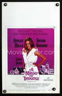y149 MATTER OF INNOCENCE movie window card '68 Hayley Mills w/makeup!