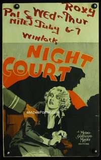 y170 NIGHT COURT movie window card '32 cool Anita Page art image!