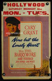y174 NONE BUT THE LONELY HEART movie window card '44 Cary Grant, Odets