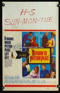 y202 RETURN TO PEYTON PLACE movie window card '61 Jose Ferrer, Lynley