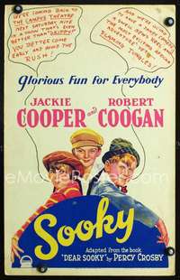 y215 SOOKY movie window card '31 Jackie Cooper, Robert Coogan, Skippy!