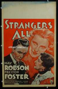 y223 STRANGERS ALL movie window card '35 May Robson, Preston Foster