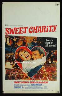y226 SWEET CHARITY movie window card '69 Bob Fosse, Shirley MacLaine