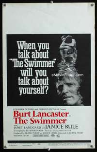 y227 SWIMMER movie window card '68 Burt Lancaster, Frank Perry