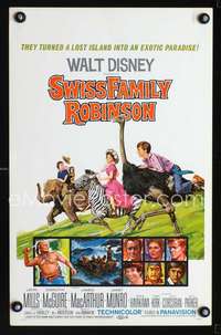 y229 SWISS FAMILY ROBINSON movie window card R69 Disney classic!