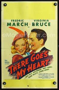 y231 THERE GOES MY HEART movie window card '38 Fredric March, Bruce
