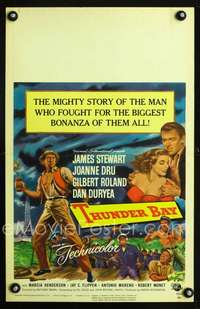 y236 THUNDER BAY movie window card '53 Anthony Mann, James Stewart
