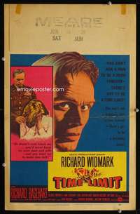 y237 TIME LIMIT movie window card '57 Richard Widmark, Korean War!
