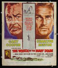 y272 WRECK OF THE MARY DEARE movie window card '59 Gary Cooper, Heston