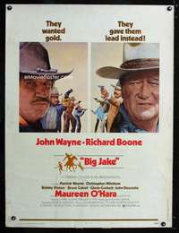 z213 BIG JAKE Thirty by Forty movie poster '71 John Wayne, Richard Boone