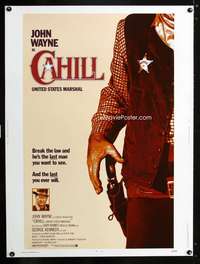 z230 CAHILL Thirty by Forty movie poster '73 classic Marshall John Wayne!