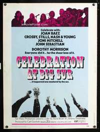 z239 CELEBRATION AT BIG SUR Thirty by Forty movie poster '71 Joan Baez, Crosby
