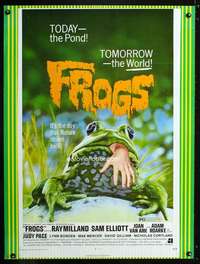 z304 FROGS 1sh mounted on Thirty by Forty movie poster '72 great horror image!