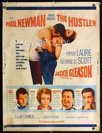 z323 HUSTLER Thirty by Forty movie poster '61 Newman & Gleason shoot pool!