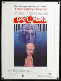 z334 LISZTOMANIA Thirty by Forty movie poster '75 Ken Russell, Roger Daltrey