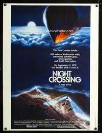 z348 NIGHT CROSSING Thirty by Forty movie poster '82 John Hurt, Gary Meyer art!