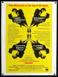 z351 OBSESSION Thirty by Forty movie poster '76 Brian De Palma horror!
