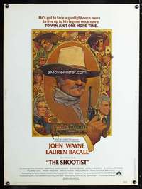 z374 SHOOTIST Thirty by Forty movie poster '76 John Wayne, best Amsel artwork!