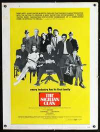 z375 SICILIAN CLAN Thirty by Forty movie poster '70 Jean Gabin, Alain Delon
