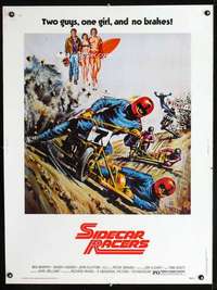 z376 SIDECAR RACERS Thirty by Forty movie poster '75 motorcycle racing!