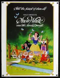 z382 SNOW WHITE & THE SEVEN DWARFS Thirty by Forty movie poster R83 Disney