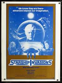 z388 STARSHIP INVASIONS Thirty by Forty movie poster '77 Vaughn, Chris Lee