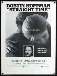 z391 STRAIGHT TIME Thirty by Forty movie poster '78 Dustin Hoffman, Russell