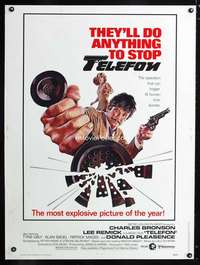 z397 TELEFON Thirty by Forty movie poster '77 Charles Bronson, Lee Remick