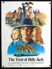 z413 TRIAL OF BILLY JACK Thirty by Forty movie poster '75 Tom Laughlin sequel!