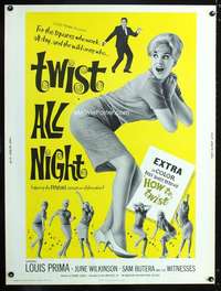 z418 TWIST ALL NIGHT Thirty by Forty movie poster '62 dancing June Wilkinson!