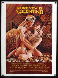 z423 VALENTINO Thirty by Forty movie poster '77 Rudolf Nureyev, biography!