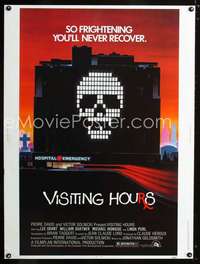 z427 VISITING HOURS Thirty by Forty movie poster '82 great skull artwork image!