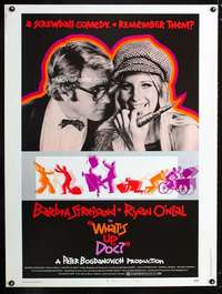 z440 WHAT'S UP DOC style B Thirty by Forty movie poster '72 Streisand, O'Neal