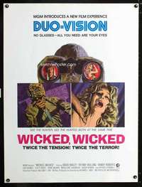 z444 WICKED WICKED Thirty by Forty movie poster '73 Bolling, sexy horror!