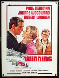 z449 WINNING Thirty by Forty movie poster '69 Paul Newman, Indy car racing!