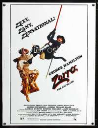 z454 ZORRO THE GAY BLADE Thirty by Forty movie poster '81 George Hamilton