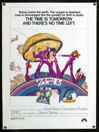 z452 Z.P.G. Thirty by Forty movie poster '72 Reed, Zero Population Growth!