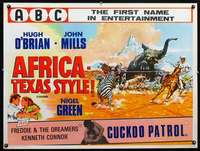 z003 AFRICA - TEXAS STYLE/CUCKOO PATROL British quad movie poster '67