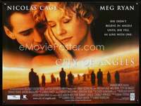 z028 CITY OF ANGELS DS British quad movie poster '98 Cage, Meg Ryan
