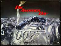 z044 DIE ANOTHER DAY DS teaser British quad movie poster '02 Bond!